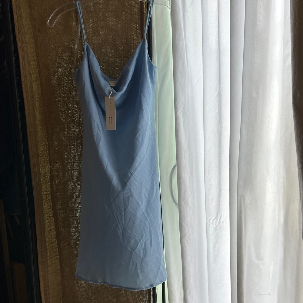 See You Monday Light Blue Slip Dress
